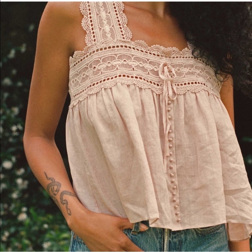 Doen Vera Top in Sundried Rose Size M